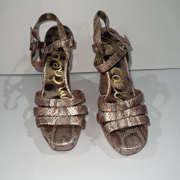 Sam Edelman animal print block heel sandals - Image 2