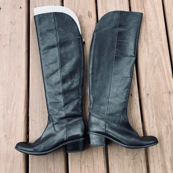 Genuine leather boots 🖤🖤 Black Size 7 - Image 2