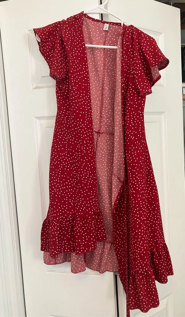 Red Wrap Dress - Image 3