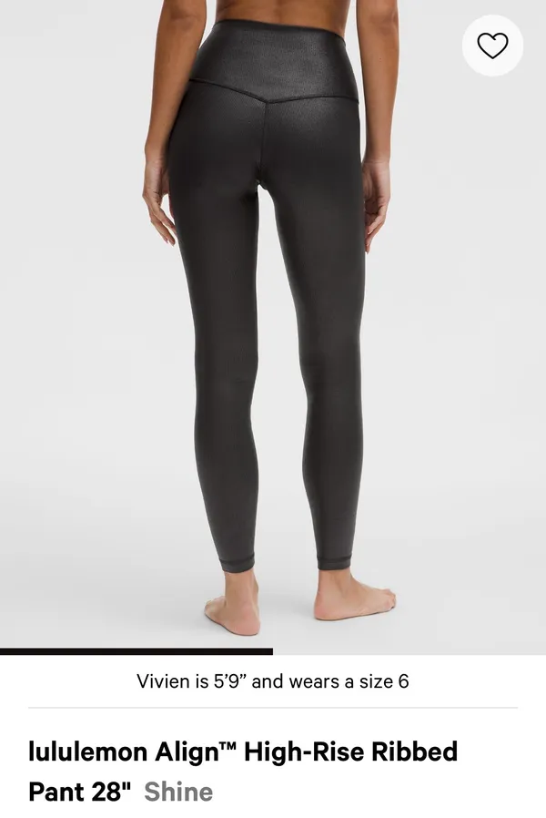 Lululemon Black Align HR Shine leggings 28” & Align bra - Image 2