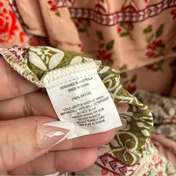 Anthropologie Abel the Label Gypsiana Athena Patchwork Dress Floral Boho G23 - Image 5