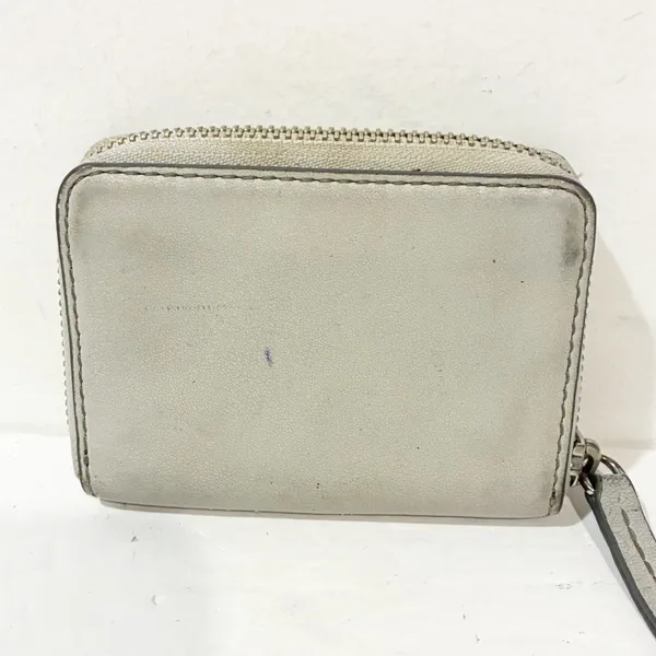Marc Jacobs BiFold‎ Wallet Light Grey Black Leather Snap Button - Image 3