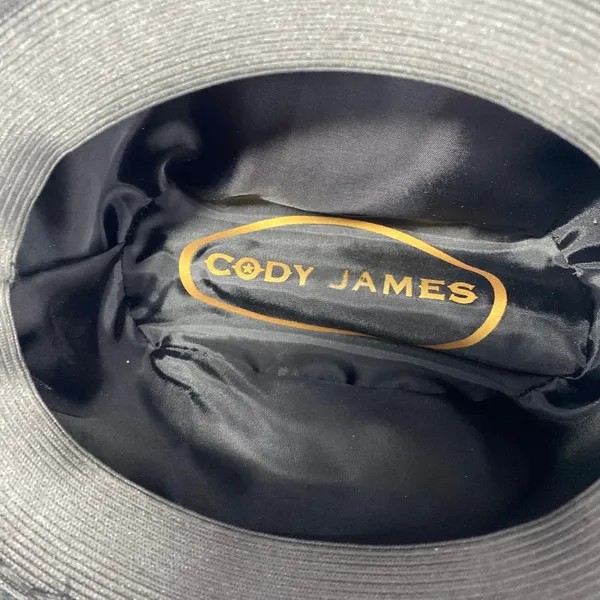 Cody James Black Wool Felt Cowboy Hat Gold Silver Metallic Band Western - Image 4
