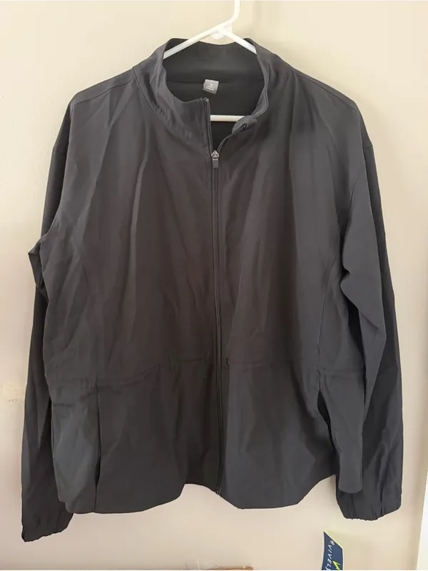 🖤VIVELY Black Running Jacket Full Zip Drawstring Waist Peplum🖤 ~medium 🆕 - Image 8