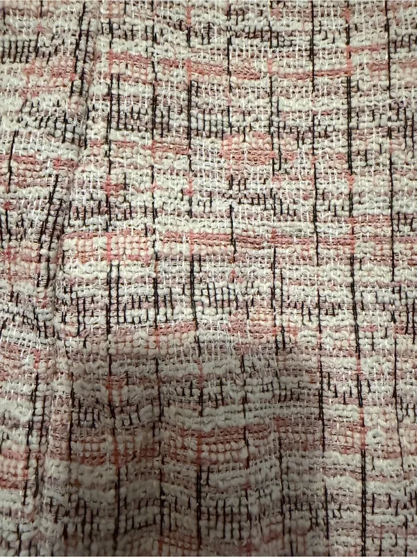 Altar'd State Pink and White Tweed Mini Dress - Image 4