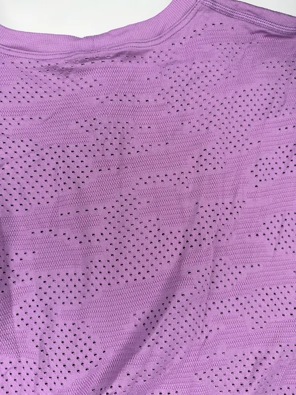 Lululemon Short Sleeve Mesh Breathable Purple - Image 8