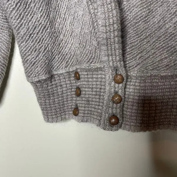 Bogner mohair wool blend crop cardigan puff sleeve 38 US 6 - Image 6