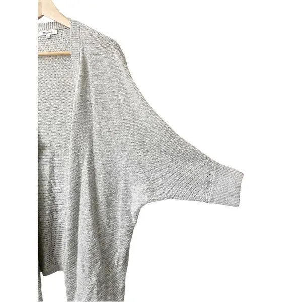 Madewell Seabank Heather Gray Open Front‎ Knit Cardigan Sweater Small - Image 4