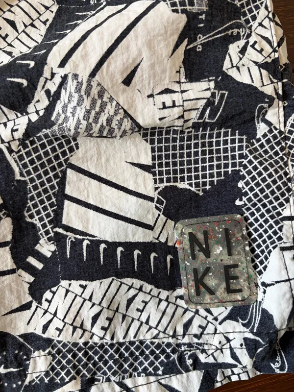 Nike Collage Icon Volley Shorts Black Pattern Men's XL Extra Large 90’s lined - Image 2
