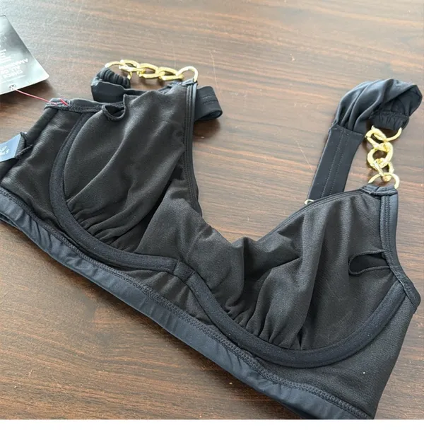 NWT Swimsuits For All Chain Strap Underwire Bikini Top Swimsuits For All Sz 8 - Image 4