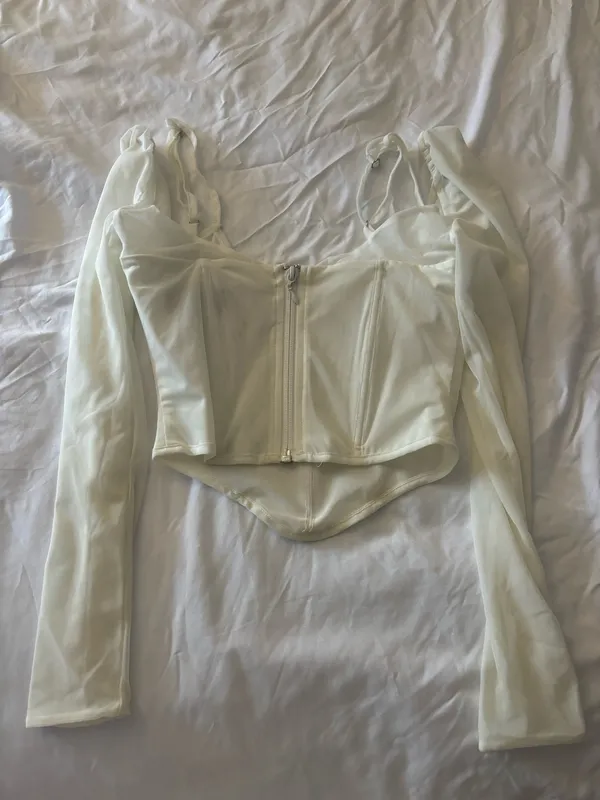 White Fox Boutique Corset White Top - Image 4