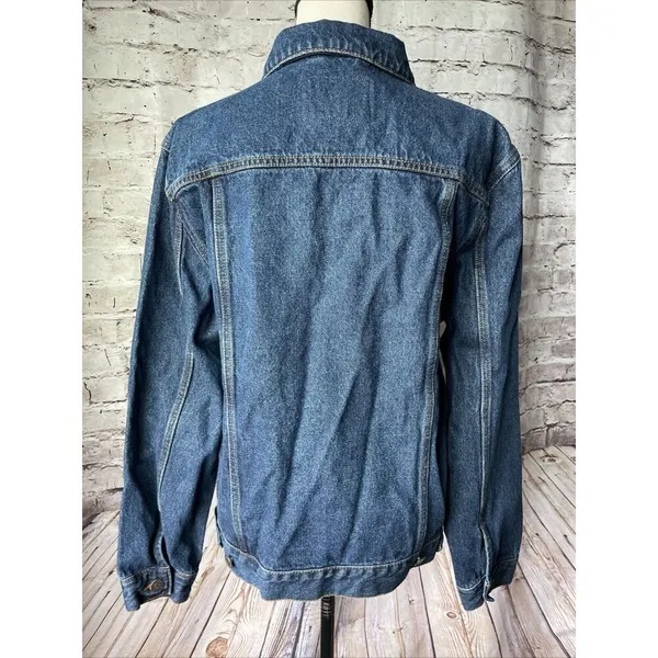 C.E. Schmidt Blue Jean‎ Denim Jacket Womens M Cotton Casual - Image 4