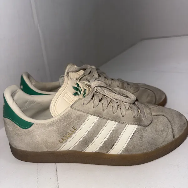 Adidas Gazelle Streetwear Bold Cream White Green Beige Shoes Sneakers Size 8.5 - Image 3