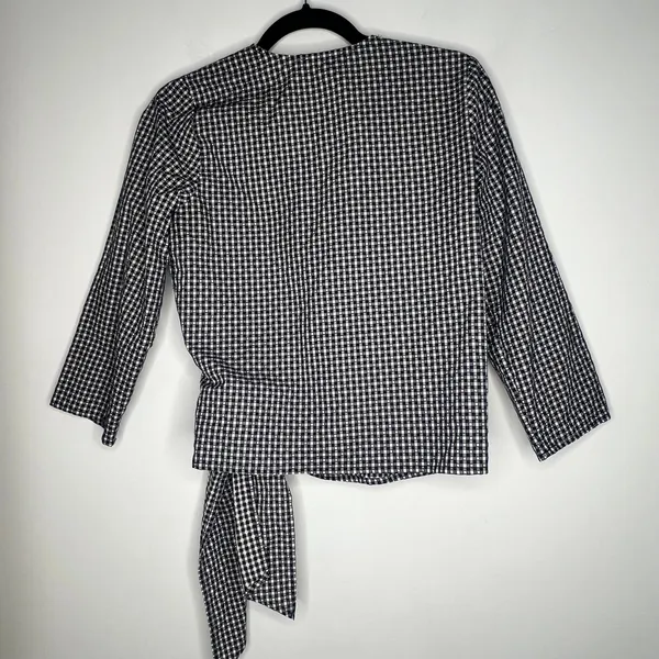 Madewell Textured Cotton Wrap Top Size Small - Image 4