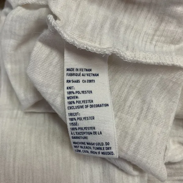 American Eagle Top Womens Medium Cream Embroidered Sleeveless Babydoll Tank Boho - Image 5