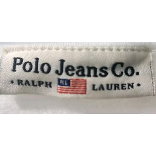 Ralph Lauren Polo Jeans Co. Striped Long Sleeve Top Crew Neck White Casual ‎ Size M - Image 3