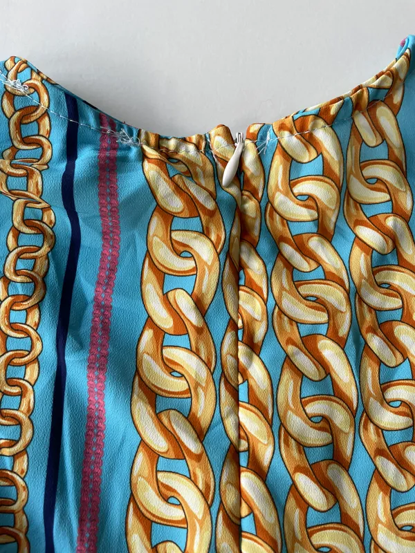 Zack Curve Chain Print Ruffle Mini Dress Plus Size 16 - Image 11