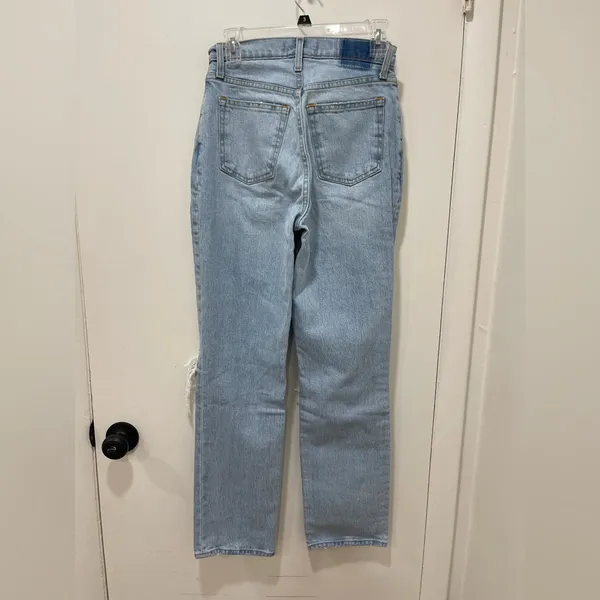 Abercrombie & Fitch Light Blue Straight Leg Jeans - Image 2