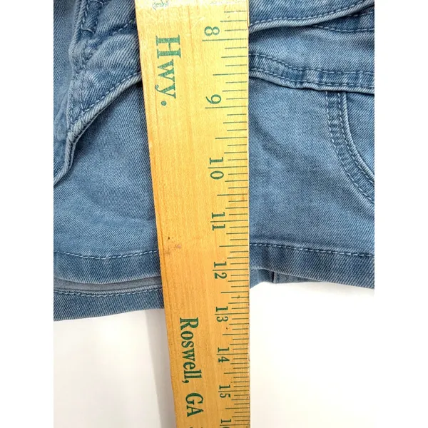 Akira Denim Mini Skirt Womens Large Blue Asymmetrical Streetwear Y2K‎ Urban Edgy - Image 9