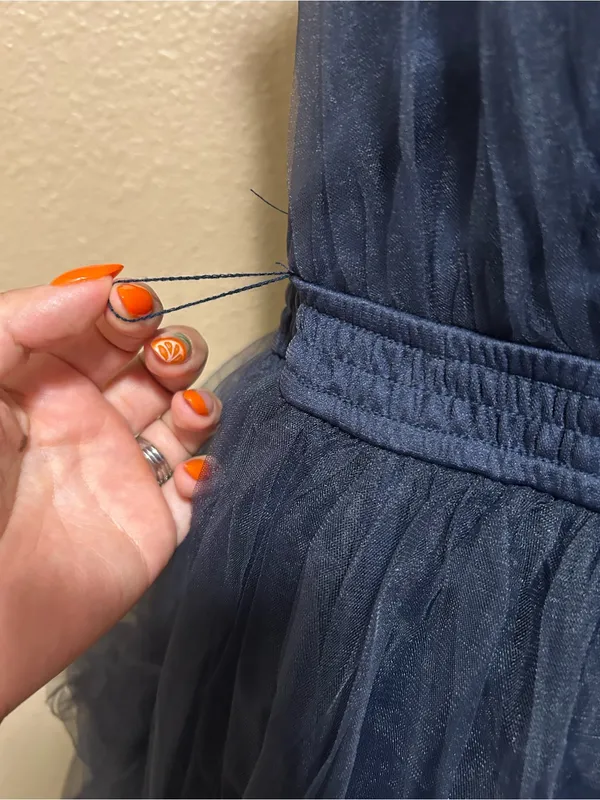 Lulus Flawless Arrival Navy Blue Tulle Tie-Strap Tiered Maxi Dress - Image 5