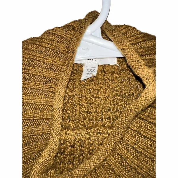 BP Cotton Cable Knit Sweater Dress Olive Breen XXS - Image 5