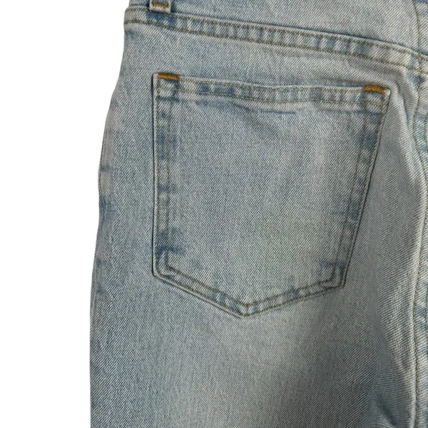 Abercrombie 90s Straight Ultra High Rise Distressed Jeans 26 short 2S Light Wash - Image 9