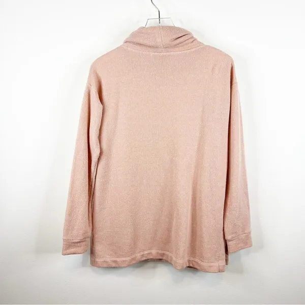J.Crew Funnel‎ Neck Sweatshirt Women's S Pink Cozy Lounge - Image 3