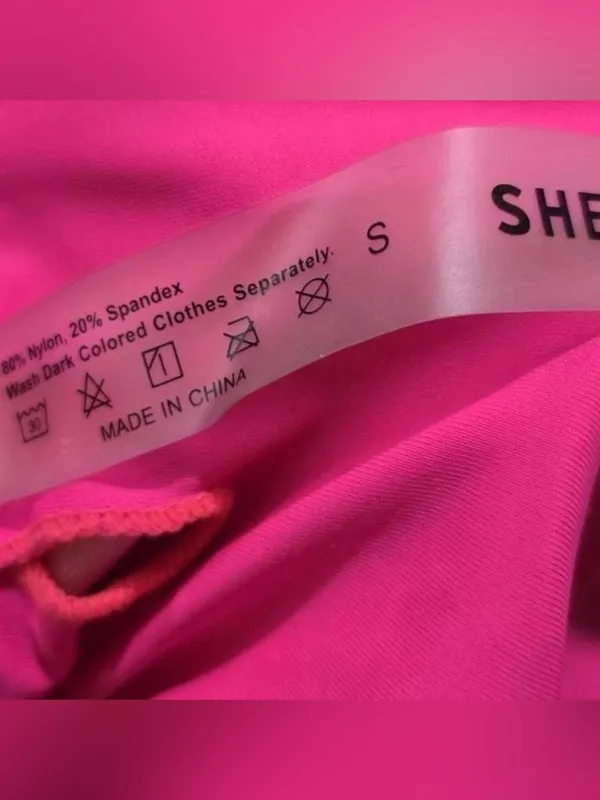 Shein Hot Pink Wrap Side Tie Bikini Top Small - Image 3