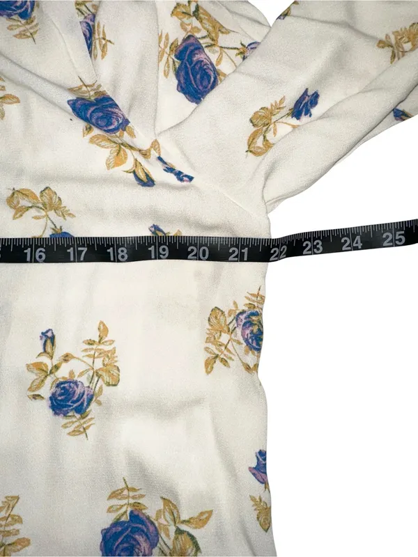Free People Tate Mock Neck Floral Bell Sleeve Tunic Mini Dress XL - Image 7