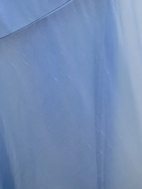 Mare Mare Cowl Neck Sheer Hem Dress Blue Size XS - Image 7