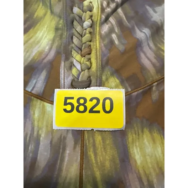 Aerie OFFLINE Real Me High Rise 7/8 Leggings Green Yellow Abstract‎ Print - Image 6