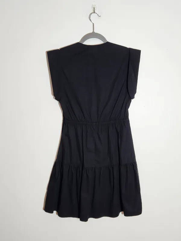 Steve Madden Black Cotton Mini Dress Size Small Wedding Guest Dress - Image 5