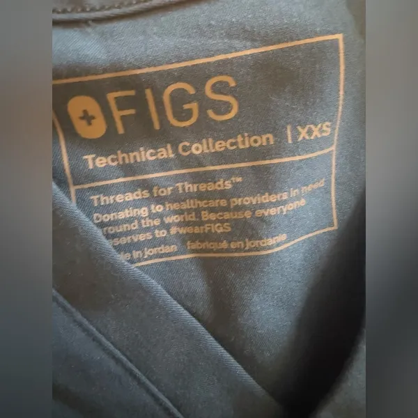 Figs XXS technical Catarina Scrub Top Dark Harbor V-Neck Womens blue - Image 10