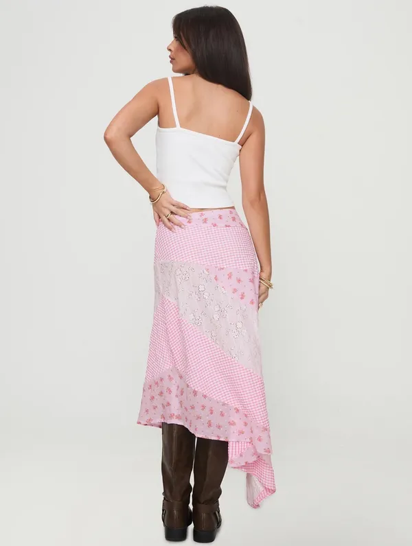 Princess Polly Rennar Mixed Print Asymmetric Skirt - Image 2