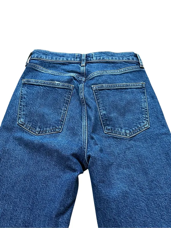 AGOLDE High Rise Stovepipe Jeans 90s Minimalist High Waist Casual Preppy - Image 7