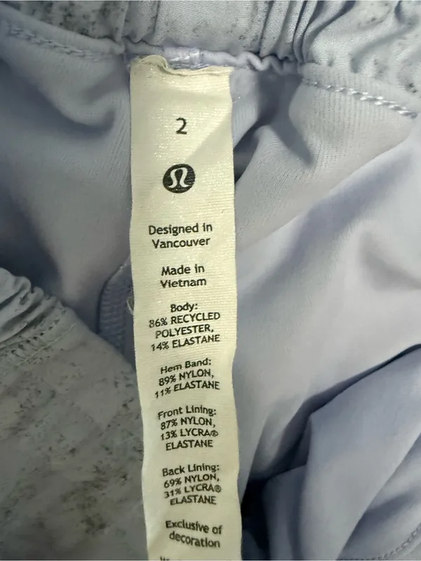 Lululemon Hotty Hot High-Rise Skirt *Long Gravel Dust Pastel Blue Multi Size 2 - Image 9