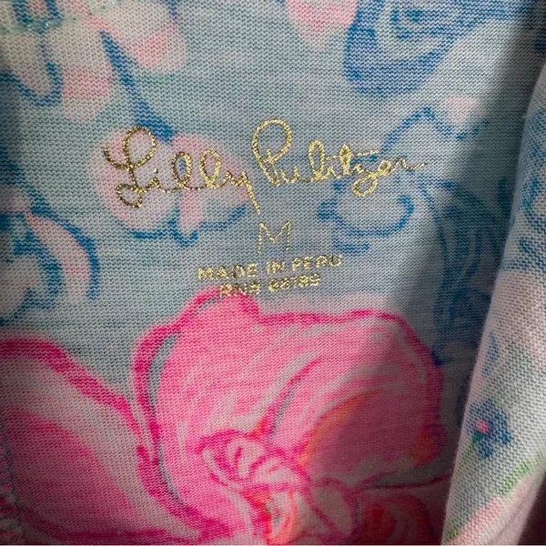 Lilly Pulitzer Alessa Cotton Dress in Surf Blue Luscious Lions Size M - Image 8
