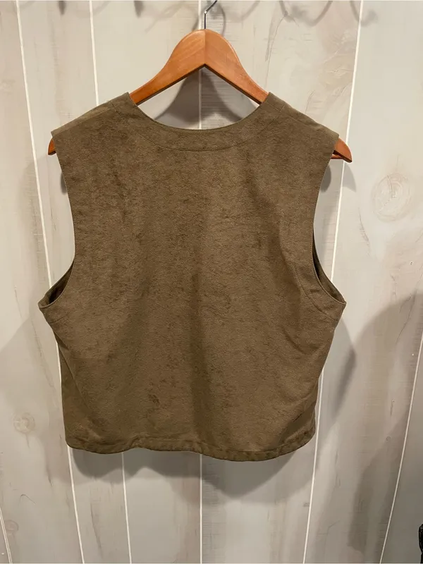 Cute classic norm gorpcore Orvis felt buttonfront vest costume everyday 90s - Image 4