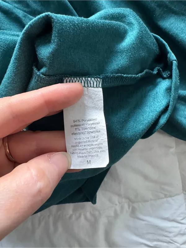 Beyond Yoga Featherweight Daydreamer Teal Long Sleeve Medium Pullover Top - Image 4