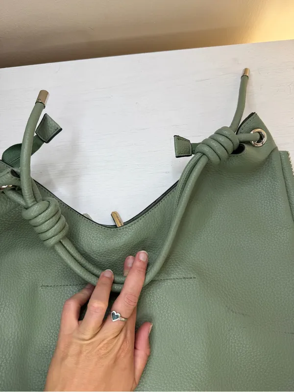 Montana West Slouchy Shoulder Bag Knotted Hobo Bag Green - Image 8