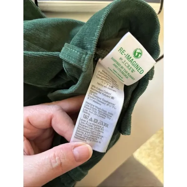 J.Crew Factory Re-Imagined Green Corduroy Slim Fit Jeans Size 27 - Image 3