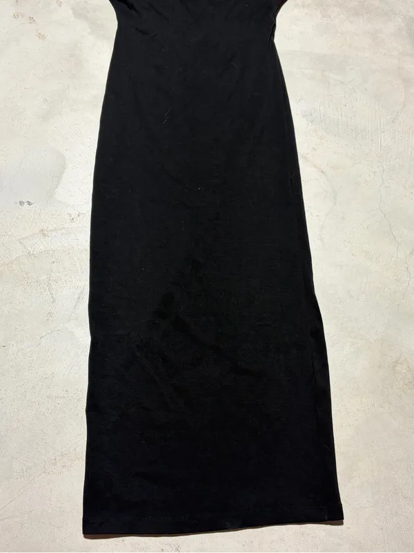 Zara Black Slim fit midi maxi Dress elegant medium - Image 5
