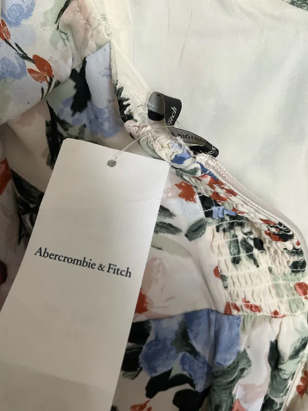 Abercrombie & Fitch Floral Puff Sleeve Dress XSP - Image 9