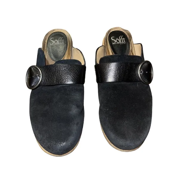 Sofft Bayla Clogs Suede Slides Mules Size 9 Comfort Hobo Boho Casual - Image 2