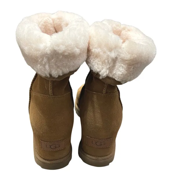 UGG Classic Shearling‎ Suede Boots Chestnut Brown Cozy Cabin Core Size 9 - Image 3