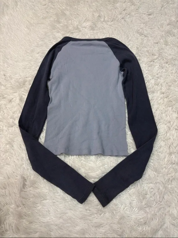 Brandy Melville John galt navy baseball top - Image 2