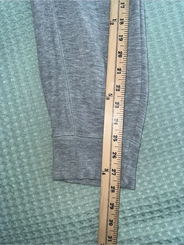 Lauren Ralph Lauren Gray Knit Jogger Pants Womens Size M Drawstring Tapered - Image 2