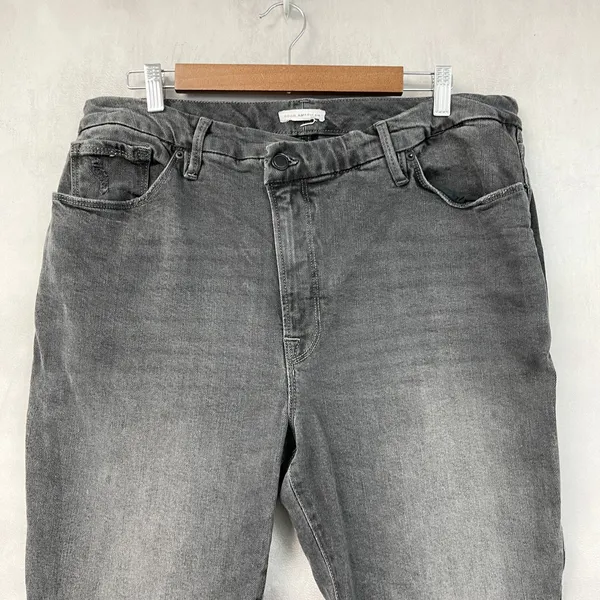 Good American Womens Good Curve Skinny Jeans 16 Washed Black High Rise Stretch - Image 3