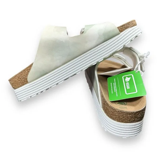 NEW Birkenstock Women's Size 7 Arizona Grooved Vegan Platform‎ Papillio Sandals - Image 5