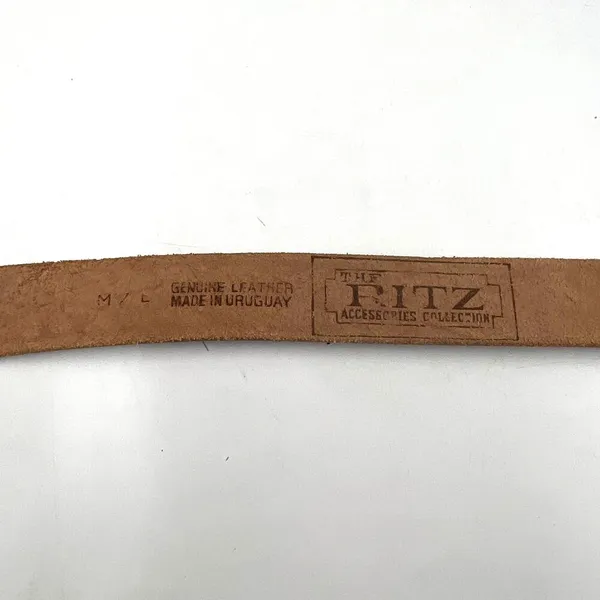 Tooled Leather Belt The Ritz Accessories Floral Motif Tan - Image 5
